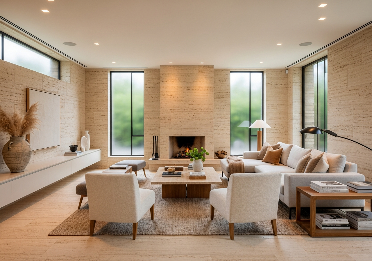Warm elegant living space